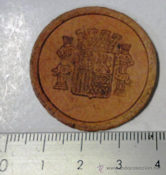 Militaria: Cart&oacute;n moneda de 10 c&eacute;ntimos. Epoca de la Rep&uacute;blica.