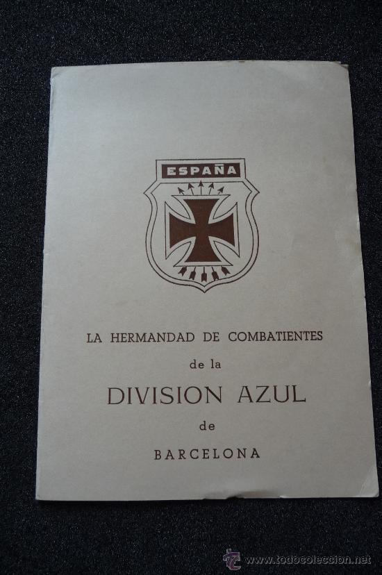 Militaria: (JX-794)TARJETA DE FELICITACION NAVIDE&Ntilde;A HERMANDAD DE COMBATIENTES DE LA DIVISION AZUL