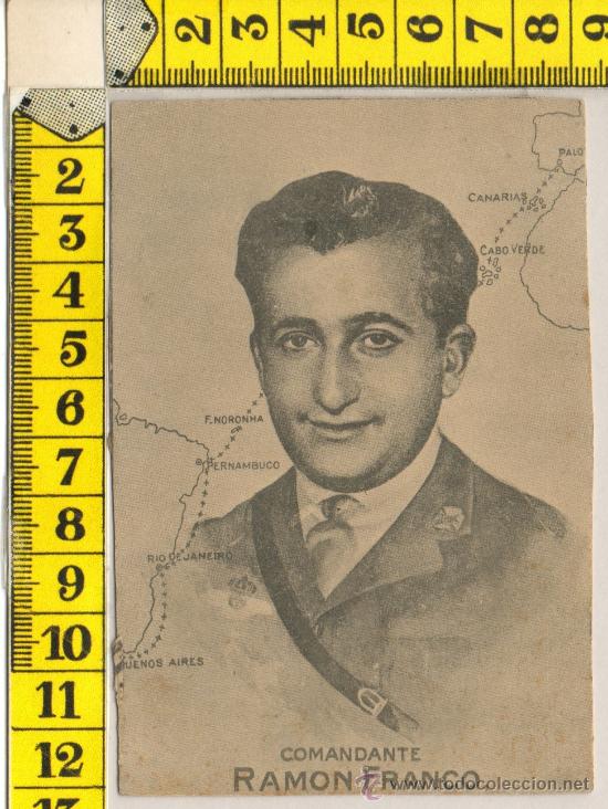 Military Antiques: TARJETA POSTAL DEL COMANDANTE RAMON FRANCO MILITAR AIRE AVION POLITICA PUBLICIDAD CERVEZA MODELO