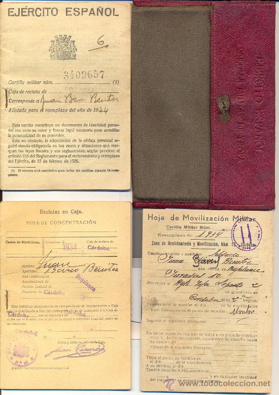 Militaria: Hoja de movilizacion de tropa 1934