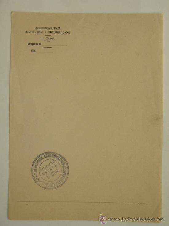 Militaria: Impreso sin usar del Servicio de Automovilismo y Recuperaci&oacute;n de la Guerra Civil. Ver m&aacute;s fotos.