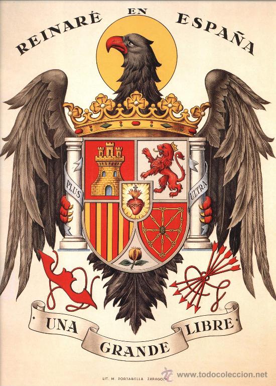 cuadro del escudo de españa 70x50 : aguila impe - Acquista Propaganda  militare e documenti militari antichi su todocoleccion