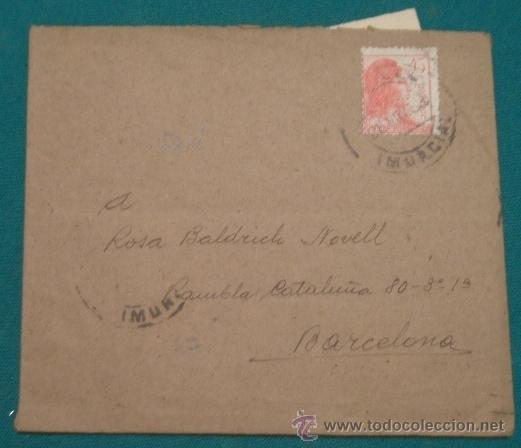 Militaria: Carta de un soldado a Barcelona desde Jumilla. 27 de noviembre de 1938.