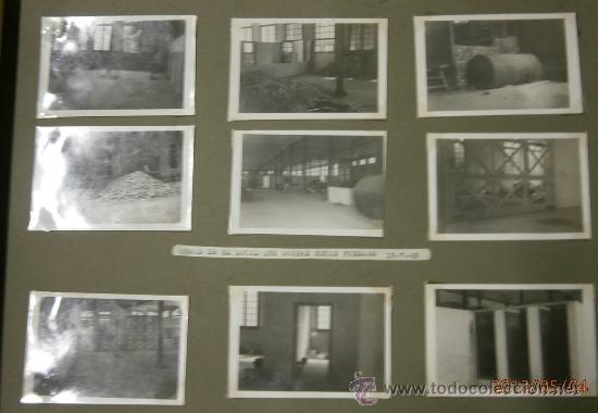 Militaria: Lote de 9 fotografias de 9.5 x 6 cms, obras de cuartel de la Policia Armada