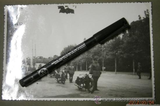 Militaria: Foto de 17.5 x 11.5 cms, de motoristas de la Policia Armada