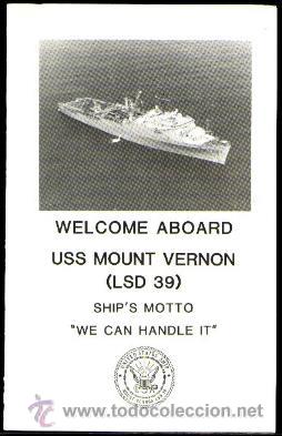 Military Antiques: WELCOME ABOARD ANFIBIO USS MOUNT VERNON LSD-39