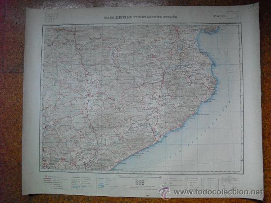 Military Antiques: HOJA 29 DEL MAPA MILITAR ITINERARIO 1:200000 GERONA