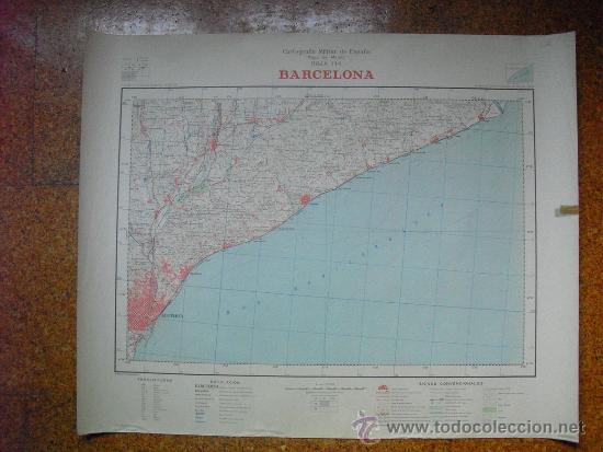 Militaria: HOJA 114 DEL MAPA MILITAR DE MANDO 1:100000  PROVINCIA DE BARCELONA