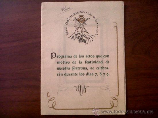 Militaria: PROGRAMA-FOLLETO BATALL&Oacute;N CAZADORES DE MONTA&Ntilde;A-ALBA DE TORMES N&ordm;6 FESTIVIDAD PATRONA