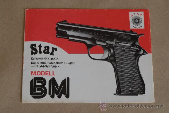 Militaria: Instrucciones y despiece de la pistola Star BM, 9mm. En alem&aacute;n.