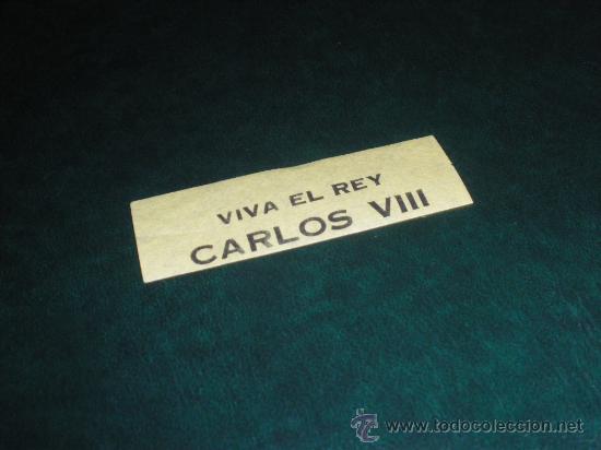 Militaria: PEQUE&Ntilde;A OCTAVILLA QUE LOS DIRIGENTES CARLISTAS INCLUIAN EN SU CORRESPONDENCIA. A&Ntilde;OS 40.