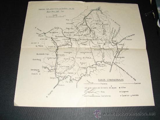 Militaria: MAPA DE LOS CAMINOS QUE ATRAVIESAN LA FRONTERA DE LOS ALDUIDES DEL SUR
