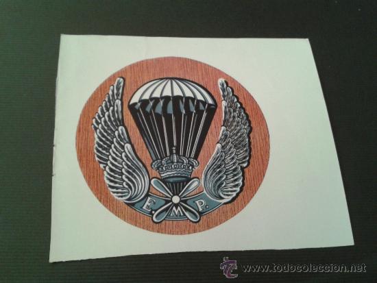 Militaria: Adhesivo pegatina Escuela Militar Paracaidismo ej&eacute;rcito del aire Espa&ntilde;a