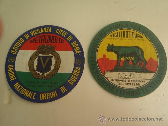 Military Antiques: DOS PEGATINAS USADAS SIN COLA