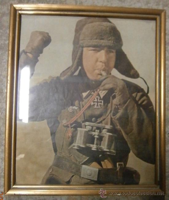 Military Antiques: L&aacute;mina enmarcada, mide 36x29 cms