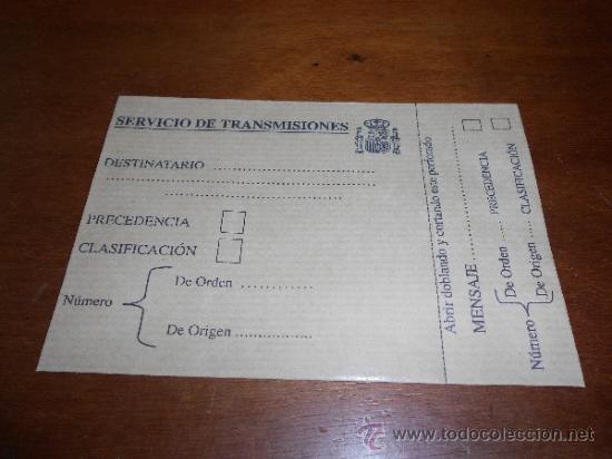 Militaria: ANTIGUO SOBRE PARA MENSAJES Y TELETIPOS DEL SERVICIO DE TRANSMISIONES. SIN CIRCULAR