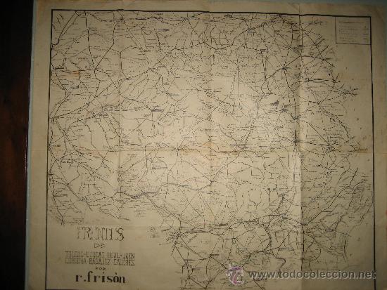 Militaria: GUERRA CIVIL - PLANO DE LOS FRENTES DE ( TOLEDO-CIUDAD REAL-JAEN-CORDOBA-BAJAJOZ Y CACERES