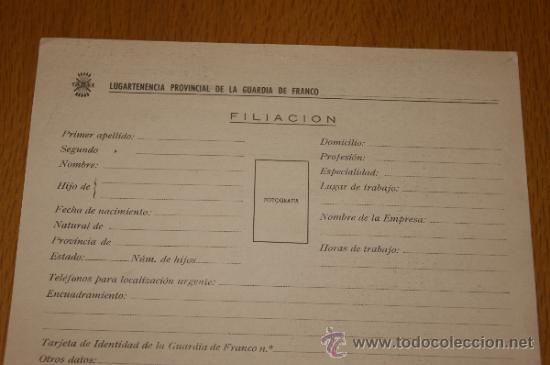 Militaria: Documento de la guardia personal de Franco, original - Foto 2