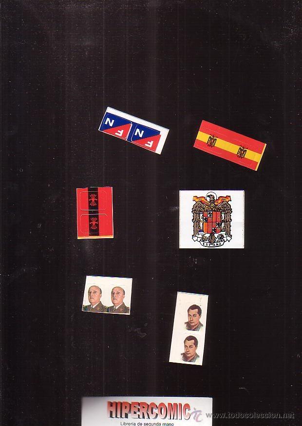 Militaria: LOTE DE 6 PEGATINAS FRANQUISTAS, A&Ntilde;OS 70