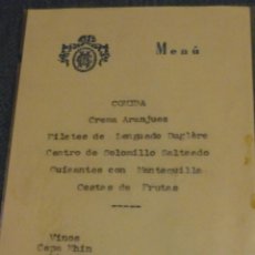 Militaria: MENÚ DEL 26-11-1938 CON FIRMAS AUTÓGRAFAS DE ALTOS MANDOS DE LA LEGIÓN CÓNDOR