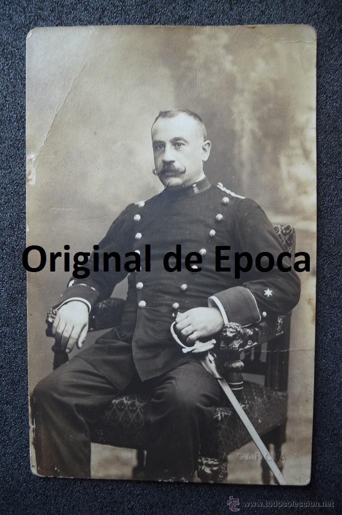 Militaria: (JX-1162)FOTOGRAFIA DE OFICIAL DE LA CUARDIA CIVIL,A&Ntilde;O 1918(VALENCIA)