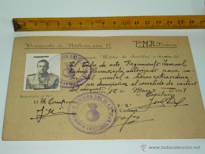 Militaria: Regimiento de Artilleria num.17   P.M.R. Bateria   a&ntilde;o :1957