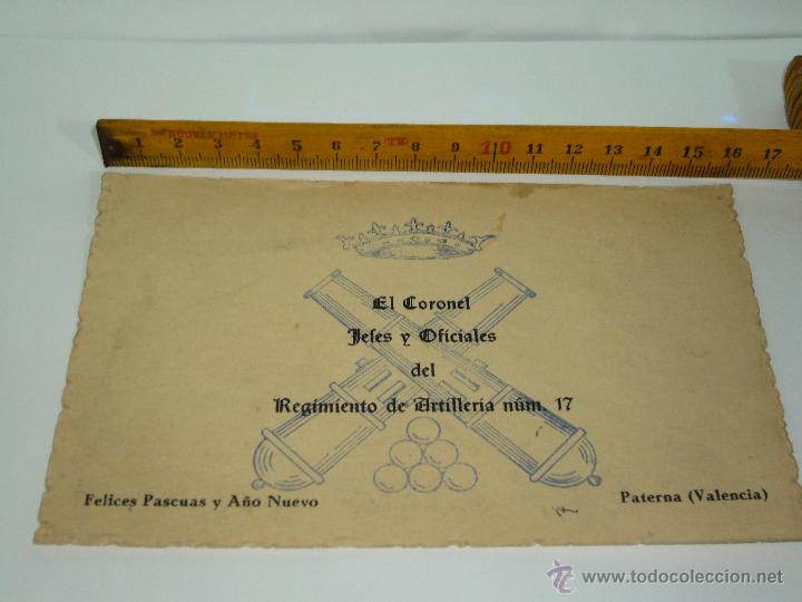 Military Antiques: regimiento de altilleria num 17 felices pascuas y a&ntilde;o nuevo