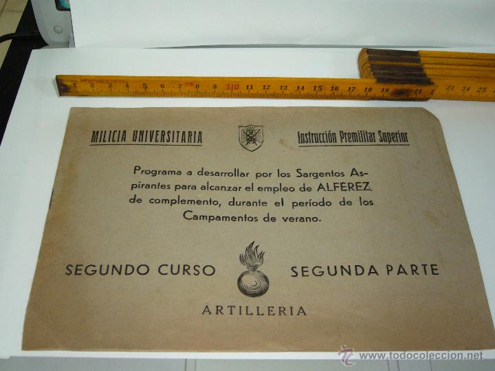 Militaria: Programa a desarrollar por los sargentos aspirantes para alcanzar el empleo de ALFEREZ