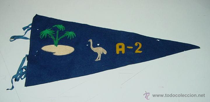 Militaria: ANTIGUO BANDERIN DE LA GUERRA DE IFNI TABOR A-2 - BATALLON DE TIRADORES - MIDE 34 CMS - TAL Y COMO S