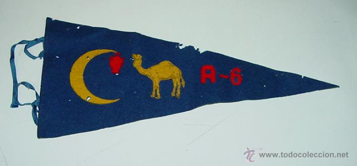Militaria: ANTIGUO BANDERIN DE LA GUERRA DE IFNI TABOR A-6 - BATALLON DE TIRADORES - MIDE 34 CMS - TAL Y COMO S