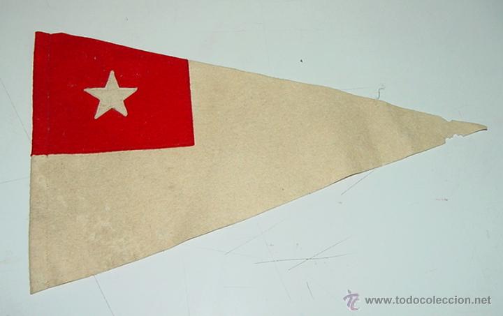 Militaria: ANTIGUO BANDERIN BARCO DE APOYO EN EL CONFLICTO DE IFNI - MIDE 34 CMS - TAL Y COMO SE VE EN LA FOTOG