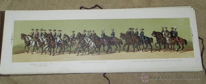 Militaria: Comitiva Regia 1879, lamina 47, ayudante de campo de S.M. el Rey jefe de estado mayor, ayudantes de