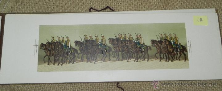 Militaria: Comitiva Regia 1879, lamina 62, husares de la princesa, caballeria, Litograf&iacute;a de A. Fortuny y dibuj