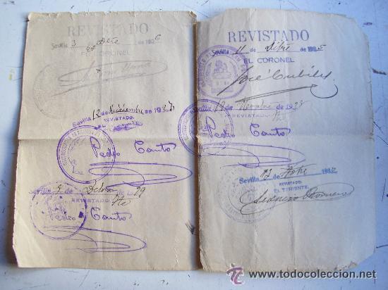 Militaria: REGIMIENTO DE INFANTERIA GRANADA N&ordm; 34, HOJA CON 6 REVISTAS, DE 1925 A 1930..