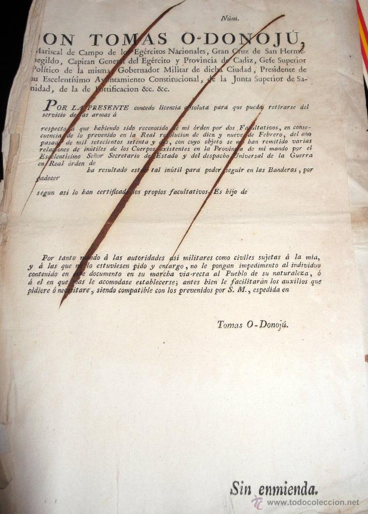 Militaria: DOCUMENTO SIGLO XVIII - Foto 1