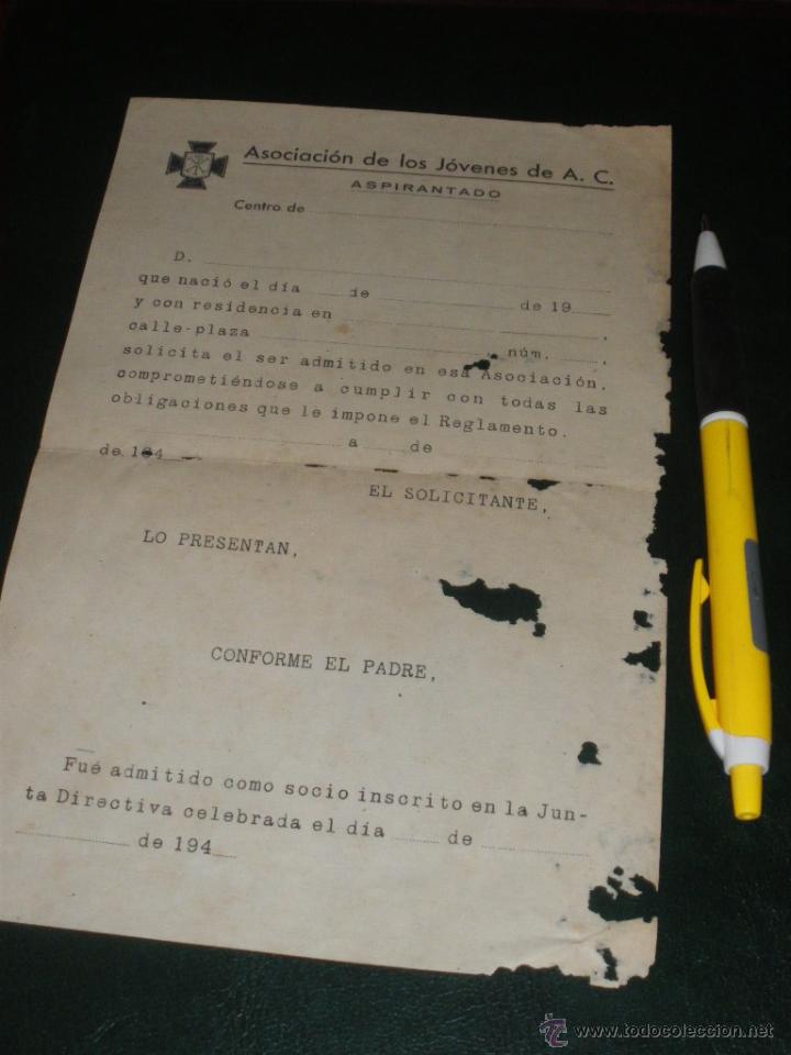 Militaria: ASOCIACION DE JOVENES DE ACCION CATOLICA. ASPIRANTADO.