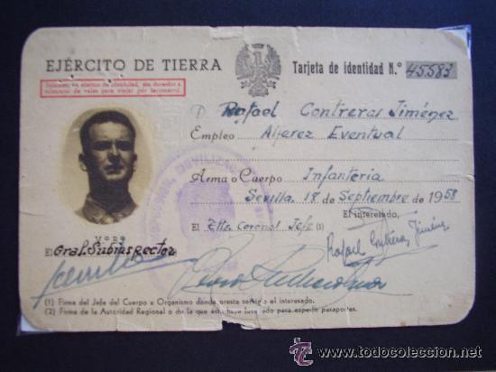 Militaria: CARNET DE ALFEREZ EVENTUAL DE INFANTERIA. SEVILLA, 1958..