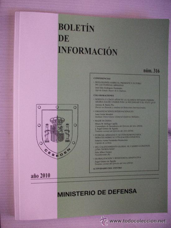 Militaria: BOLETIN DE INFORMACION. MINISTERIO DE DEFENSA. 2010.