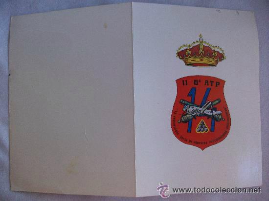Militaria: DIPTICO FELICITACION DEL REGIMIENTO DE ARTILLERIA II G&ordf; ATP . SIN USAR