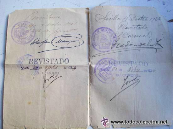 Militaria: RGTO. NFANTERIA GRANADA N&ordm;34, REVISTAS, SELLOS: REPUBLICA, GUARDIA CIVIL, ETC. 1920 AL 34 . UTRERA,