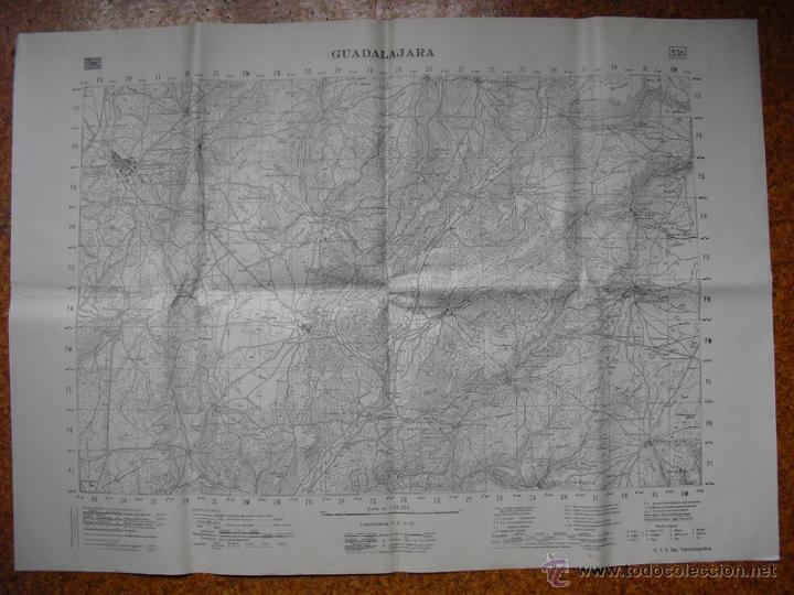Military Antiques: GUERRA CIVIL MAPA DE GUADALAJARA  SECCION TOPOCARTOGRAFICA DEL CTV