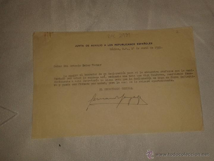Military Antiques: Carta tama&ntilde;o cuartilla, M&eacute;xico D.F., 1&ordm; de abril de 1934, con estampillado