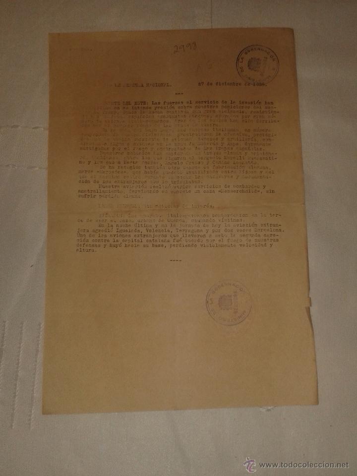 Military Antiques: Parte del frente del este, ministerio de la gobernaci&oacute;n, 24 de diciembre de 1938, con estampillado