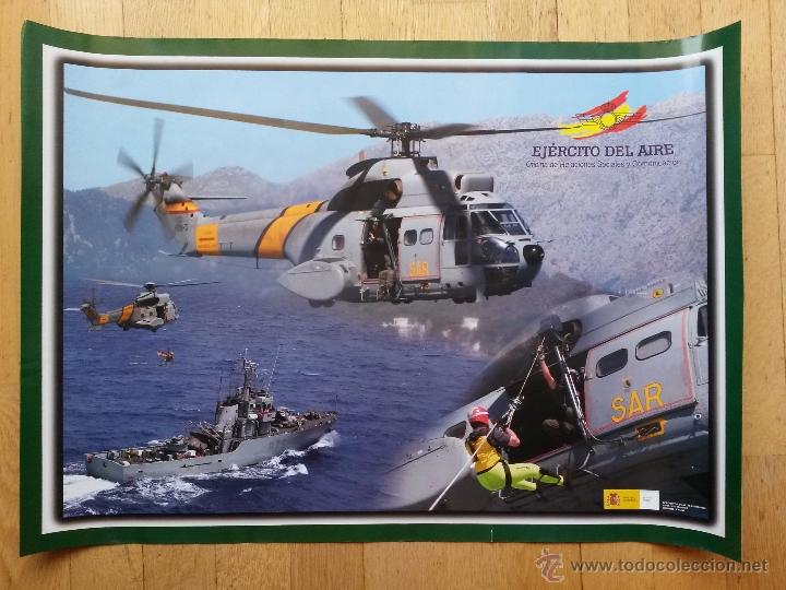 Militaria: Cartel ejercito del aire Espa&ntilde;a 2005 de 66,5 x 47,5 cms
