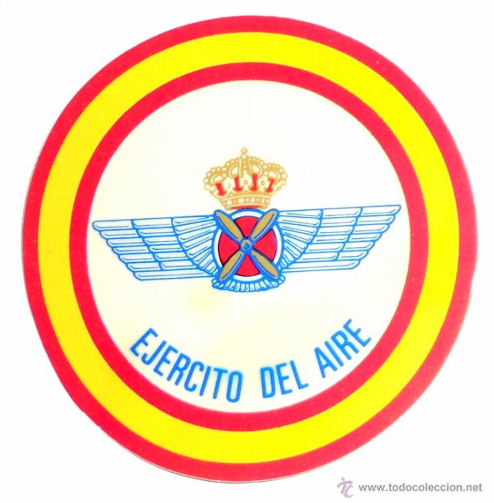 Militaria: PEGATINA ANTIGUA MILITAR ESCUDO EMBLEMA EJERCITO DEL AIRE. EJERCITO ESPA&Ntilde;OL.