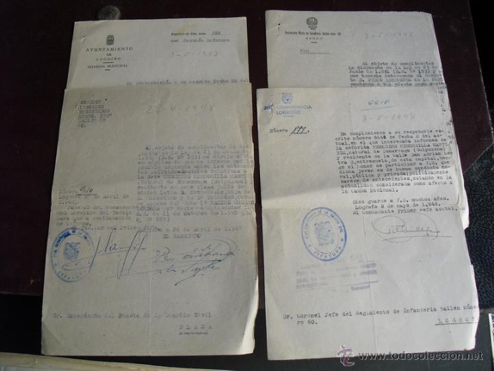 Militaria: 1948 INFORMACI&Oacute;N MILITAR, DE GUARDIA CIVIL Y DE LA POLICIA MUNICIPAL PREVIA A MATRIMONIO DE MILITAR