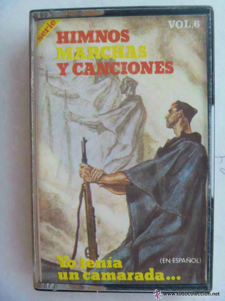 Militaria: CASETTE CON HIMNOS DE FALANGE , FRENTE DE JUVENTUDES Y DIVISION AZUL : MONTA&Ntilde;AS NEVADAS, YO TENIA...