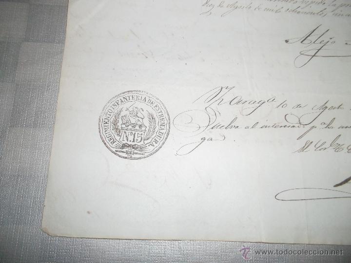 Militaria: bonito documento militar de un brigadier del 1800 - Foto 2