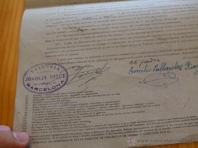 Documento De Contrato De Aprendizaje De Falange Vendido En Venta Directa 45898727