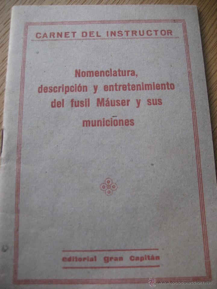Militaria: Fusil Mauser. Carnet de Instructor. - Foto 1